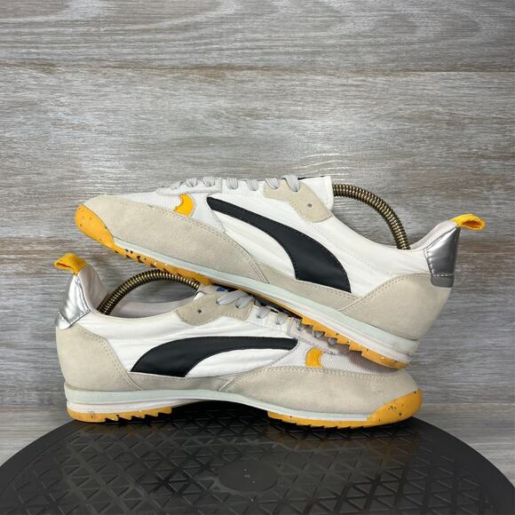 Oncept Women's Sneakers in White, Black, and Yellow - Picture 9 of 11